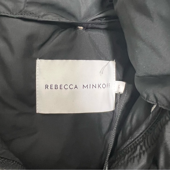 Rebecca Minkoff Black Mia Hooded Puffer Jacket Large NWT - Picture 6 of 8